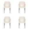Sk Designer Living | Pack Of 4 | Milan Fabric Dining Chair - Texture Ivory
