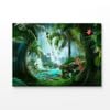 Jaguar & Birds in Jungle  Print 100% Australian Made 150x100cm (Stretched Canvas)