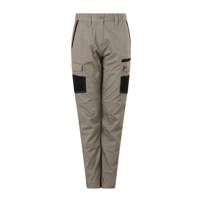 Citeco Size 18 Khaki Womens Cotton Stretch Cargo Pants - Size 18