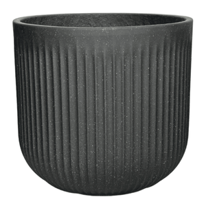 Northcote Pottery 37cm Black Linea Cylinder Pot - 37cm