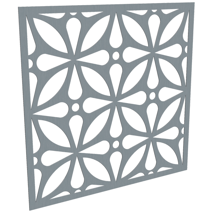 ProtectorAl 300 - 1200 x 300 - 1200mm Silver Brushed / Gloss White Morrocco Unframed Composite Deco Panel
