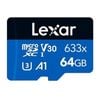 Lexar Blue 64GB microSDXC UHS-I Card C10, A1, U3, V30