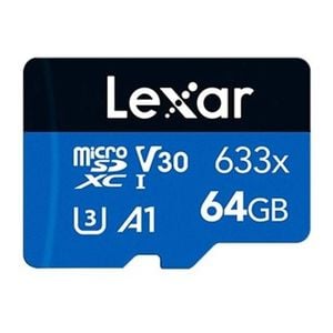 Lexar Blue 64GB microSDXC UHS-I Card C10, A1, U3, V30