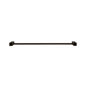 Single Towel Rail 600mm – Black Satin Square
