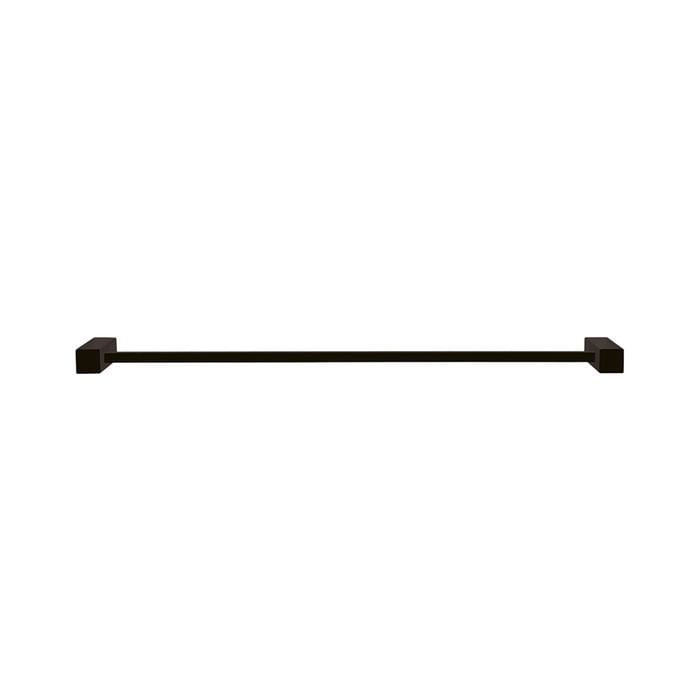 Single Towel Rail 600mm – Black Satin Square