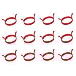 12PK Appetito Silicone Egg Ring Moulder Home Kitchen Cooking Utensil Red