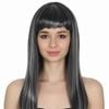 LONG WIG Straight Party Hair Costume Fringe Cosplay Fancy Dress 70cm Wos Grey 22467
