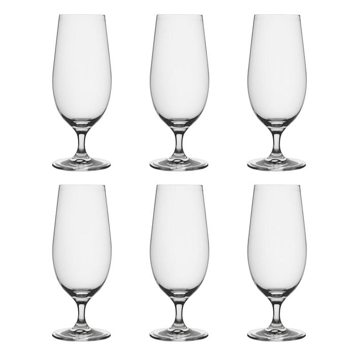 6pc Ecology 460ml Classic Crystalline Glass Stem Beer Drinking Set - Clear