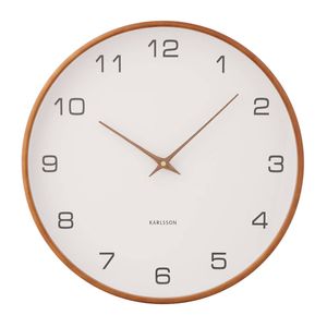 Karlsson Acento Wall Clock 40cm - White/Walnut
