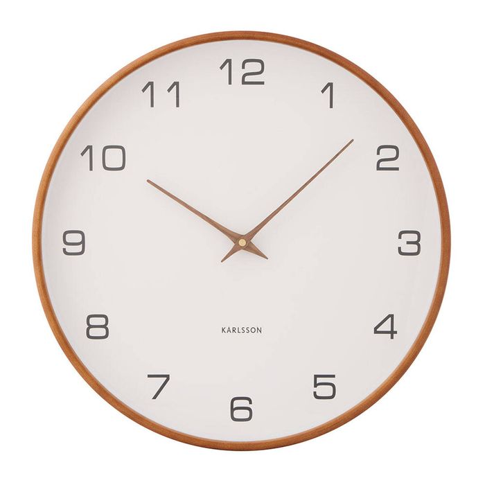 Karlsson Acento Wall Clock 40cm - White/Walnut