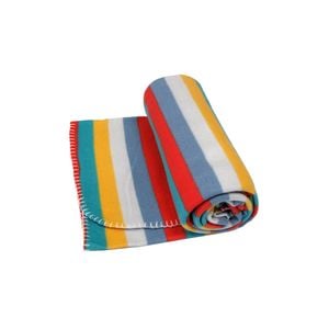 Home by Yatsal Funky Cute Polar Fleece Throw Rug Bright Stripes