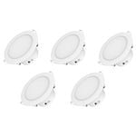 Arlec 9W Tri-Colour Dimmable LED Downlight with Plug Bases - 5 Pack