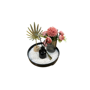 Elegant Collections Bloom Black Flower Tray Diffuser