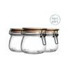 Argon Tableware 6 Piece Storage Jar with Wooden Lid Set - Round - 500ml
