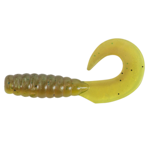 Berkley PowerBait Grub 2.5" Soft Plastic Fishing Lure Breen Chartreuse