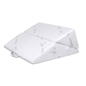 STARRY EUCALYPT Wedge Pillow Memory Foam Cool Gel Set of 2 White with Bamboo Cover