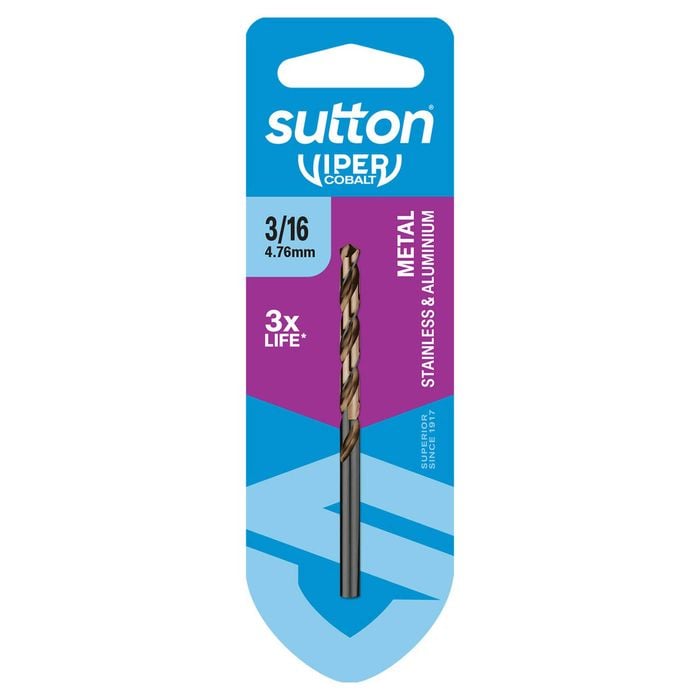 Sutton Tools 3/16" Viper Cobalt Jobber Drill Bit