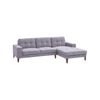 Juliet 2 Seater Sofa Soft Fabric Uplholstered Lounge Couch with RHF Chaise Grey