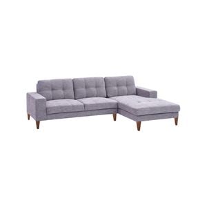 Juliet 2 Seater Sofa Soft Fabric Uplholstered Lounge Couch with RHF Chaise Grey