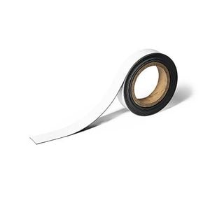 Durable Magnetic 30mmx5m Elastic Warehouse Labelling Tape Roll Sign Strip White