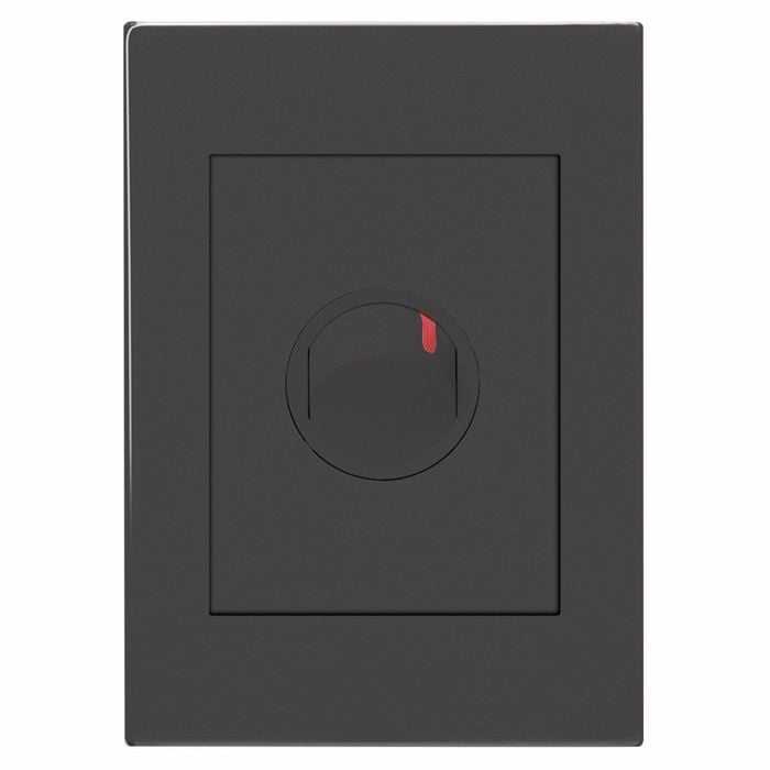 HPM VIVO 1 Gang Double Pole Wall Switch - Grey