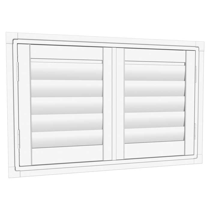 EasyAS 910 x 600mm White Adjustable Plantation Shutter
