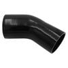 GASO 45 Degree Reducer Elbow 4" to 3.5" (102-89mm) Silicone Hose Black