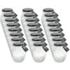 24PK Glass & Co Cleo Ribbed Small Round Screw Lid Jar 350ml Clear Assorted
