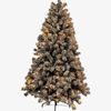 DS Christmas Tree Flocked Tips with Lights - 7Ft/210cm