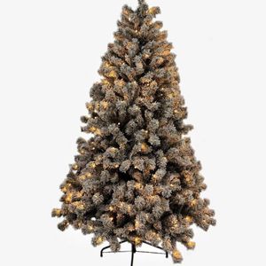 DS Christmas Tree Flocked Tips with Lights - 7Ft/210cm