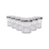 Argon Tableware 30ml Glass Jam Jars With Airtight Silver Lids - Set Of 6 Empty Screw Top Kitchen Storage Preserving Jar