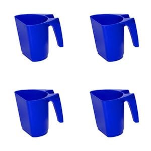 4PK AgBoss Pet and Livestock Plastic Food Scoop FeedMaxx 1kg Blue