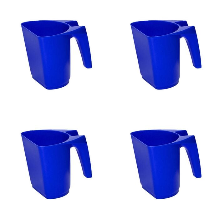 4PK AgBoss Pet and Livestock Plastic Food Scoop FeedMaxx 1kg Blue