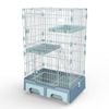 Yes4pets 134 Cm Blue Pet 3 Level Cat Cage House With Litter Tray And Storage Box