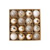 Catzon 16 Pcs Christmas Balls 6CM Painted Ornaments for Xmas Tree Garland Decor-Champagne