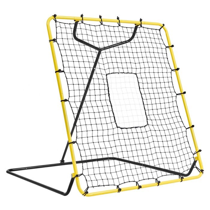 Vevor 121.92x137.16cm Baseball And Softball Rebounder Net yellow and black for PitchBack Adjustable Angles