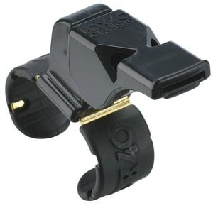 Fox 40 Classic Fingergrip Whistle Sports Referee Safety Football Soccer Black