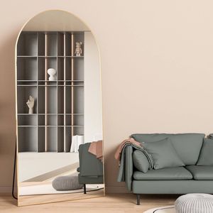 OAKORY 180x80cm Arched Full Length Mirror Full Body Gold