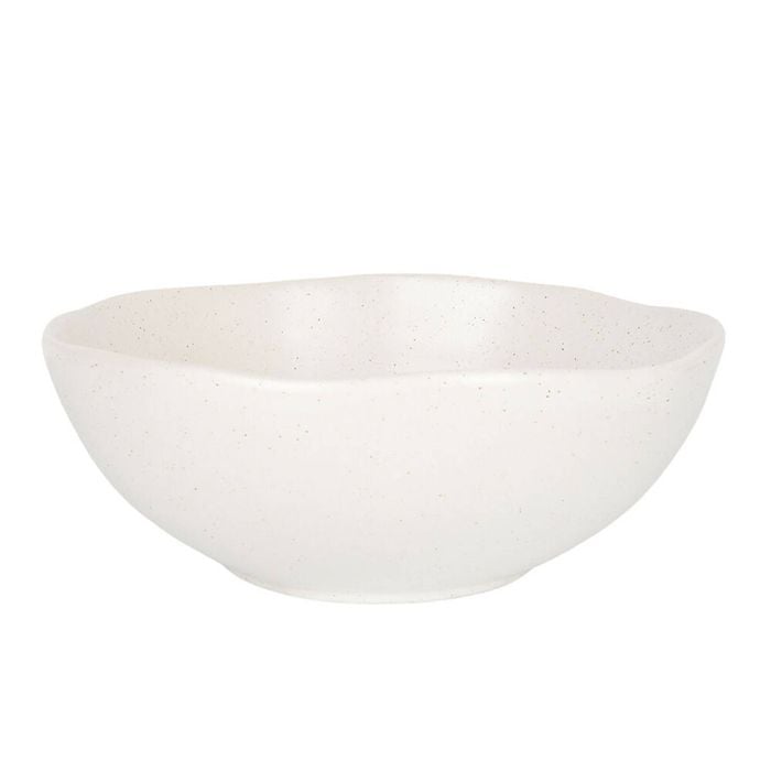NF Living Salad Bowl 25x10 Ceramic Durable Stoneware Serveware White
