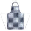 Whites Bib Apron Polycotton Blue/white Check 710x960mm Commercial Kitchen Uniform
