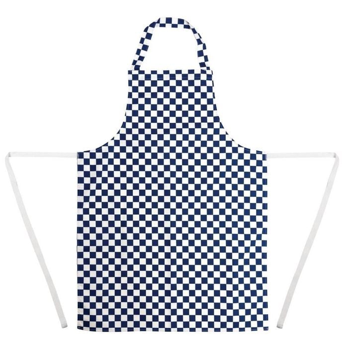 Whites Bib Apron Polycotton Blue/white Check 710x960mm Commercial Kitchen Uniform