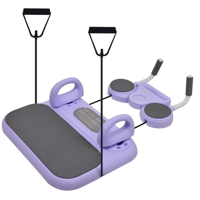 Advwin Multifunctional Ab Board with Resistance Bands & Push-Up Attachments for Core Home Fitness Equipment