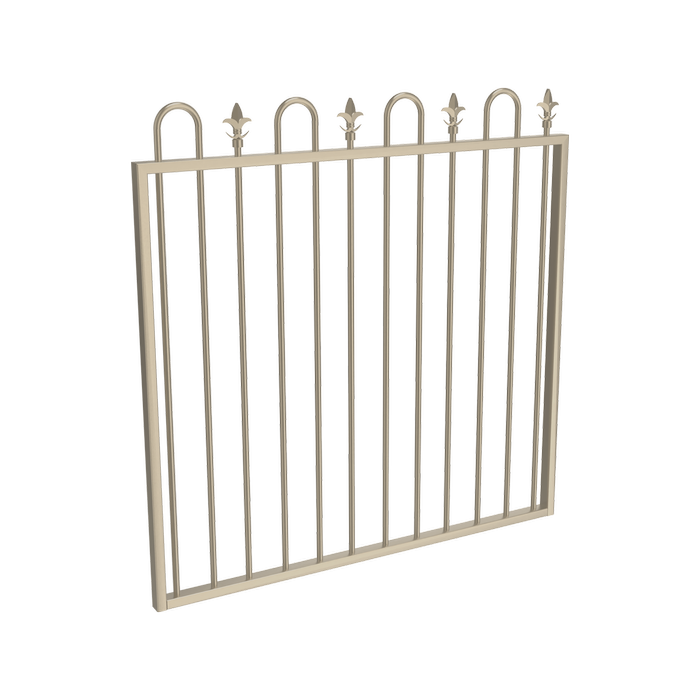 ProtectorAl 800 - 1200 x 1200mm Paperbark Aluminium Pool Gate Loop And Spear