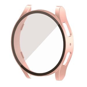 PC Full Cover Screen Glass Protector Shell Case - For Samsung Galaxy Watch 6th 40mm (Rose pink)