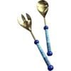 2pc LVD Aluminum Salad Server Porto Handle 28cm - Gold/Blue