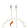 4Cabling 0.25m White CAT6A RJ45 S/FTP THIN LSZH 30 AWG Network Cable - 50 Pack