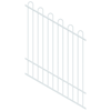 ProtectorAl 0350-1200W x 1500H Pearl White Loop Top Pool Fence Panel Raked 16-30º