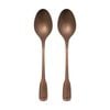 2pc Ecology Anais Vintage Serving Spoon Cutlery Set Brushed Matte Copper