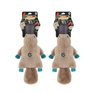 2x Paws & Claws Outback Buddies 42cm Platypus Pet/Dog Toy