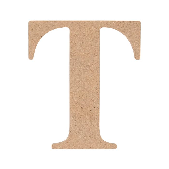 All Set 9cm MDF Alphabet Letter T